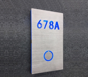Floating Clear Horizontal LED Sign And Doorbell